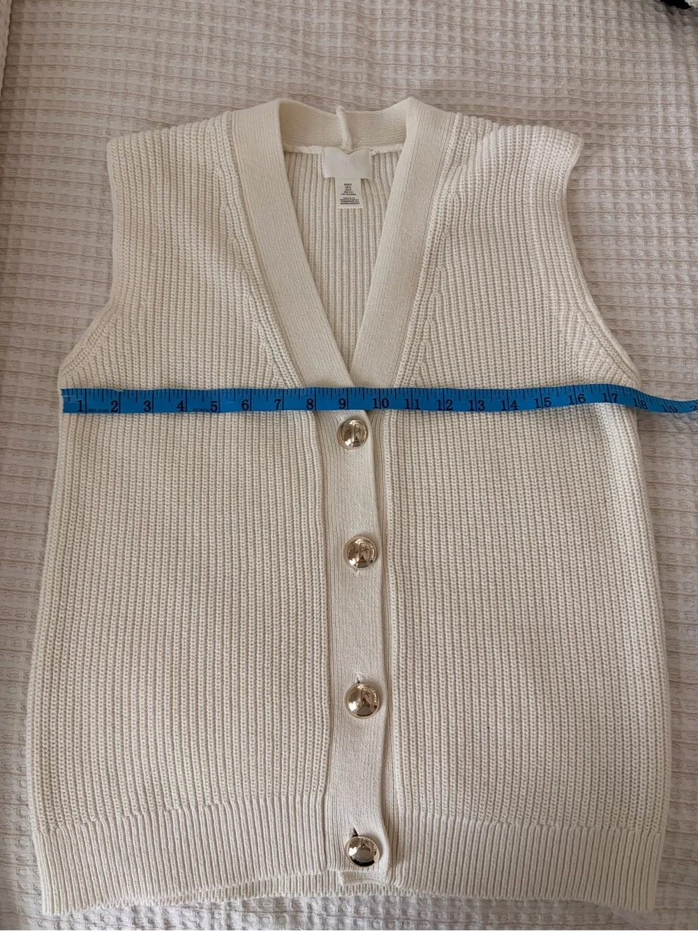 H&M Rib Knit Sweater Vest Size S